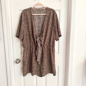 Brown animal print Shein romper